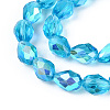 Transparent Electroplate Glass Beads Strands LS-EGLA-N023-6x8mm-A07-3