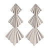 Alloy Rhombus Stud Earrings for Women EJEW-U028-02P-2