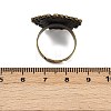 Vintage Adjustable Iron Flower Finger Ring Components Alloy Cabochon Bezel Settings X-PALLOY-O036-01AB-NF-4