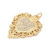 Brass Micro Pave Cubic Zirconia Pendants KK-A241-02G-2