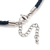 Braided Round Imitation Leather Bracelets Making BJEW-H610-01P-14-2
