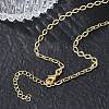 3MM Brass Textured Oval Link Chain Necklaces for Women KK-CBA2293-13G-3