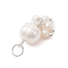 Potato Natural Cultured Freshwater Pearl Pendants PALLOY-JF04749-02-4