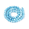 Anti-Tarnish Electroplate Glass Beads Strands EGLA-ZX010-6mm-15-4