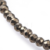 Natural Pyrite Beaded Necklaces NJEW-JN02492-03-2