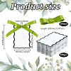 100Pcs Rectangle Paper Table Cards with 100Pcs Polyester Ribbons for Wedding Party Celebration Supplies OFST-WH0004-122B-2