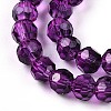 Baking Paint Transparent Glass Beads Strands LS-DGLA-A035-T4mm-A09-4