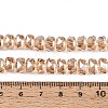 Electroplate Transparent Glass Beads Strands EGLA-N022-04A-D16-4