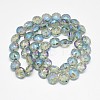 Electroplate Glass Beads Strands EGLA-Q084-12mm-06-2