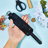 Vintage Punk Rock Style Wide Leather Cord Wristband Bracelets for Unisex BJEW-WH20007-07A-3