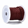 Braided Cowhide Leather Cord NWIR-N005-01A-6mm-3