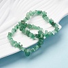 Unisex Chip Natural Green Aventurine Beaded Stretch Bracelets BJEW-S143-11-6