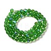 Electroplate Transparent Glass Beads Strands LS-EGLA-A035-T8mm-L11-2