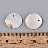 Natural Seashell Disc Charms SSHEL-N041-05-4