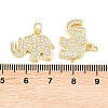 Brass Micro Pave Cubic Zirconia Pendants KK-C162-086A-G-3