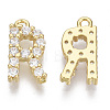 Brass Micro Pave Cubic Zirconia Charms KK-T060-05-R-G-NF-2