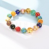 Handmade Lampwork Beads Stretch Bracelets for Women BJEW-B164-01-2