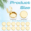 20Pcs Flat Round Brass Button Covers Settings BUTT-ME0001-48A-2