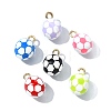 6Pcs 6 Colors Alloy Enamel Pendants ENAM-CJ0007-62-8
