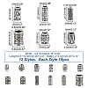 120Pcs 10 Styles Tibetan Style Alloy Beads Sets TIBEB-HY0001-10AS-2