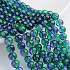 Spray Painted Transparent Glass Bead Strands DGLA-R023-8mm-02-1