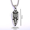 Vintage 304 Stainless Steel Viking Arrowhead Pendant Necklaces for Men Women WG9CA47-01-2