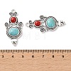 Bohemia Tibetan Style Alloy & Enamel & Synthetic Turquoise Pendants FIND-T074-09AS-3