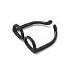 Brass Glasses Frame Open Cuff Ring for Women LS-RJEW-F140-140EB-3