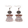 Alloy with Imitation Leather Dangle Earrings FS-WG30D02-08-1