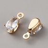 Alloy Pave Clear Cubic Zirconia Teardrop Charms FIND-TAC0035-48C-KCG-2