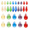 30Pcs 15 Styles Transparent Glass Pendants GLAA-TA0001-34-1