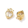 Brass Micro Pave Cubic Zirconia Pendants KK-A291-10G-03-2