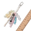 Round Natural & Synthetic Gemstone & Cat Eye Beads Pendant Decorations HJEW-TA00469-2