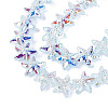 Electroplate Transparent Glass Beads Strands EGLA-Q136-01A-07-3