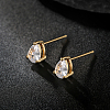 Elegant Teardrop Brass Stud Earrings NJ1412-1-3