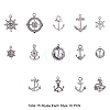 Tibetan Silver Anchor & Helm Pendants TIBEP-PH0004-15AS-2