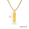 201 Stainless Steel Rectangle Dog Tag Pendant Necklaces for Men's WGCE0ED-02-1