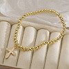 Brass Micro Pave Clear Cubic Zirconia Charm Bracelets WG86A15-03-1