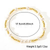 Bohemian Style Brass & Imitation Pearl Stretch Bracelets for Women YM3470-4