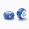 Resin Rhinestone European Beads RPDL-S012-C-3