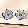 Flower Alloy Enamel Stud Earrings FS-WGEB1E1-01-1