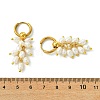 Natural Cultured Freshwater Pearl Cluster Hoop Earring for Women EJEW-JE07187-01-5