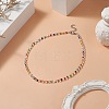 Natural Quartz Crystal & Glass Seed Bead Beaded Necklaces for Women NJEW-JN04262-6