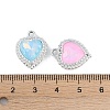 UV Plating Alloy with Mixed Color Glass Rhinestone Pendants FIND-M018-36P-3