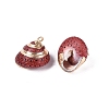 Electroplate Natural Sea Shell Pendants BSHE-Q020-01-2