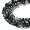 Natural Moss Agate Beads Strands G-D081-A02-4
