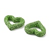 Heart Shape Polymer Clay Rhinestone Beads CLAY-NH0001-09A-08-3