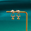 Alloy Enamel Dangle Stud Earrings FS-WG05549-08-1