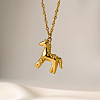 304 Stainless Steel 2026 Horse Pendant Necklaces for Women WG80543-03-1