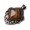 Natural Tiger Eye Pendants G-A297-03R-17-2